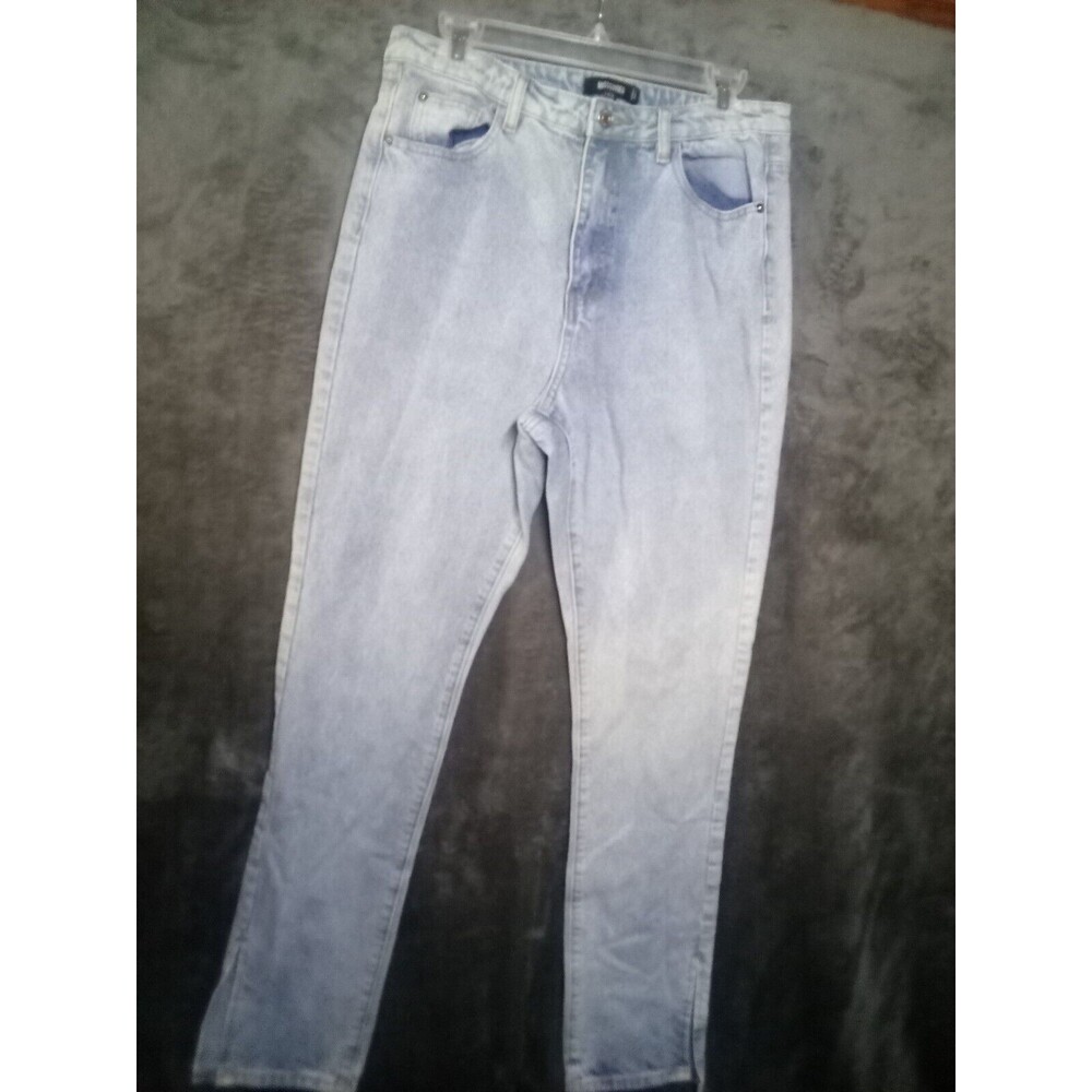 Missguided Jeans Womens High Rise Wrath Split Hem Denim Pants Distressed 8L